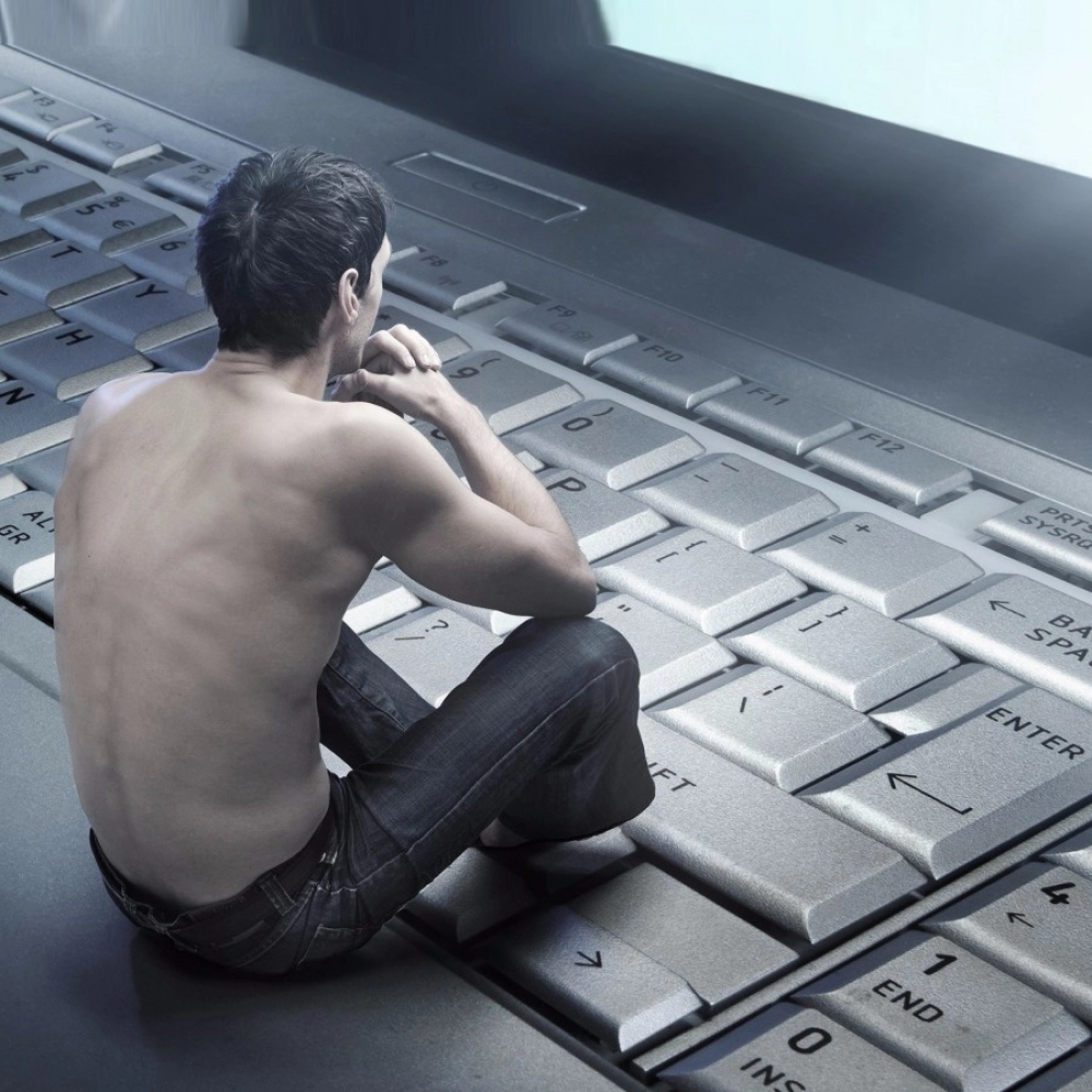 man sitting in keyboard mobile case cover man sitting in keyboard mobile case cover