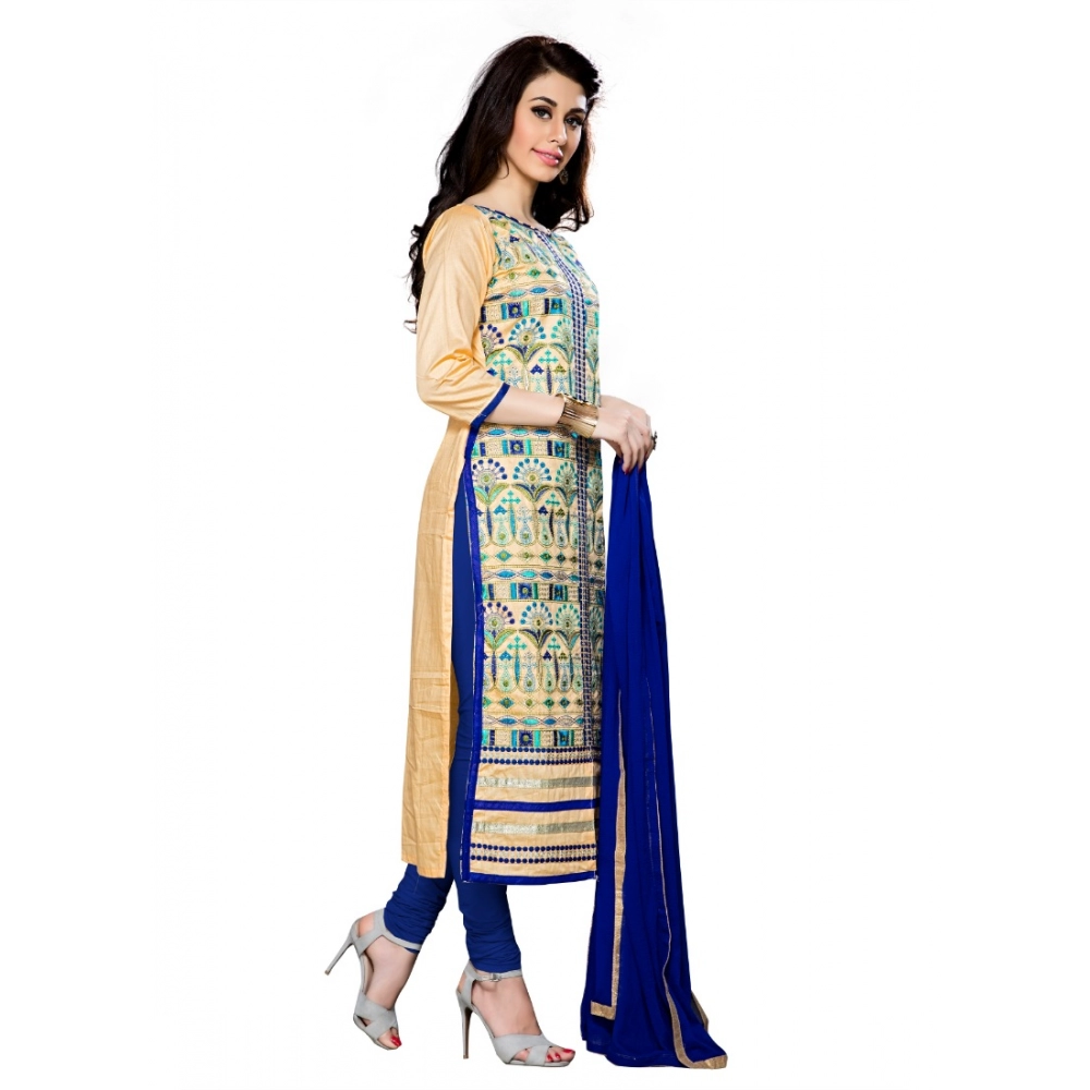 generic women's cotton unstitched salwar suit material with dupatta (beige,2.3 mtrs) generic women's cotton unstitched salwar suit material with dupatta (beige,2.3 mtrs)