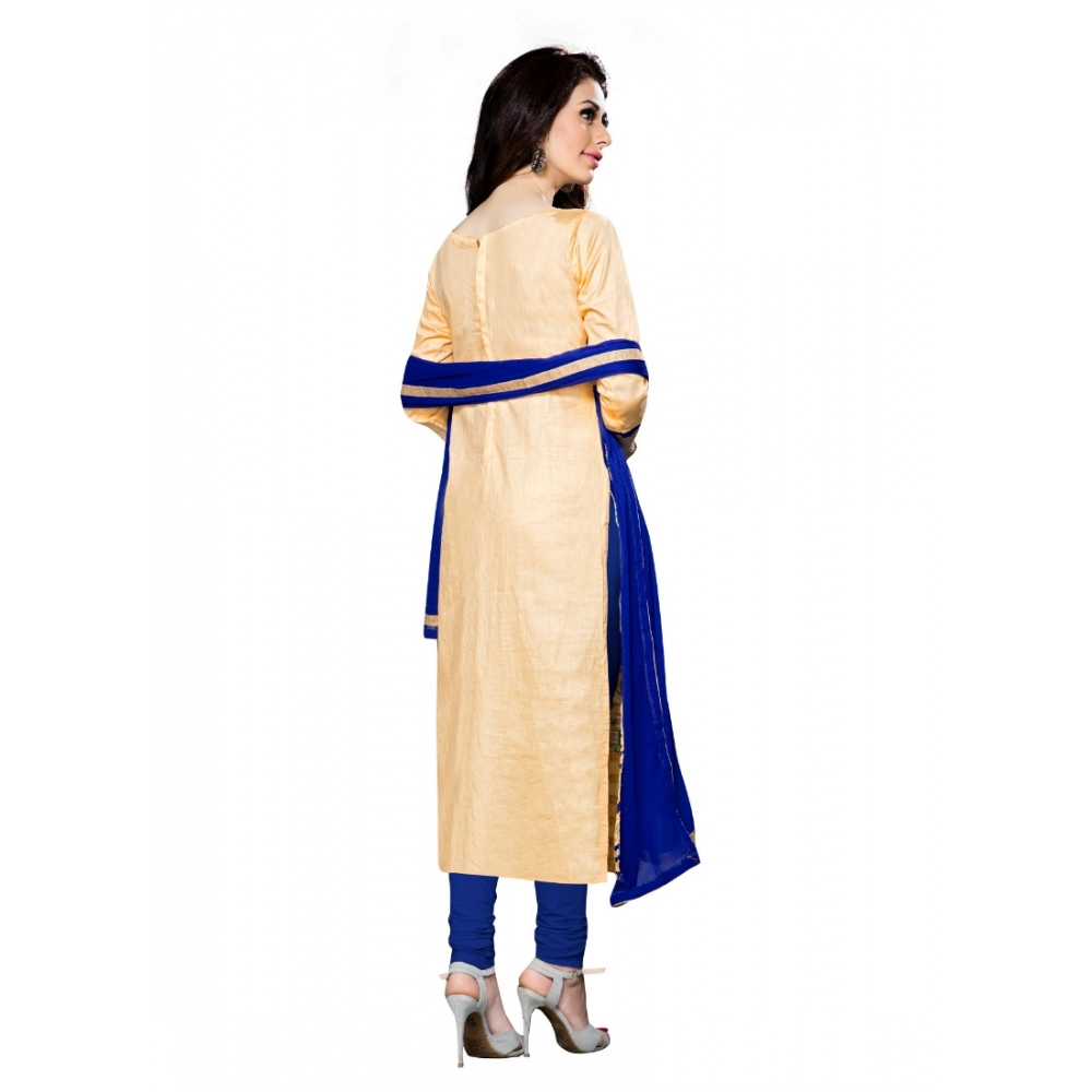 generic women's cotton unstitched salwar suit material with dupatta (beige,2.3 mtrs) generic women's cotton unstitched salwar suit material with dupatta (beige,2.3 mtrs)