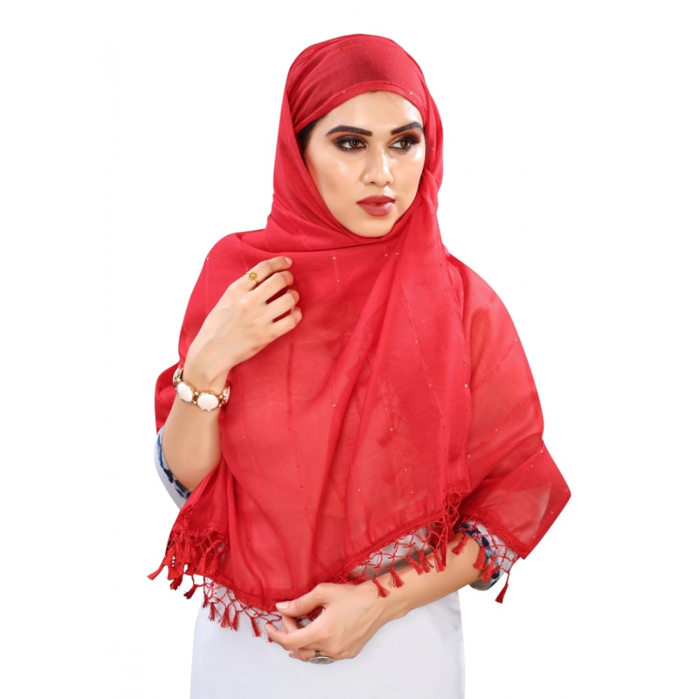 generic women's cotton silk strips printed dupatta (red, length:2 2.4 mtr) generic women's cotton silk strips printed dupatta (red, length:2 2.4 mtr)