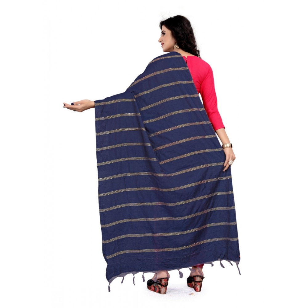 generic women's cotton jari woven work dupatta (blue, length:2 2.4 mtr) generic women's cotton jari woven work dupatta (blue, length:2 2.4 mtr)