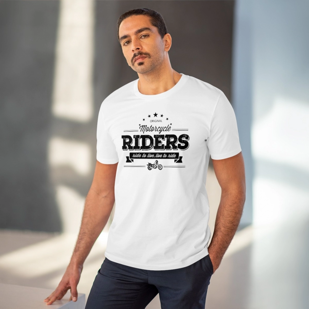 generic men's pc cotton bike ride design printed t shirt (color: white, thread count: 180gsm) generic men's pc cotton bike ride design printed t shirt (color: white, thread count: 180gsm)