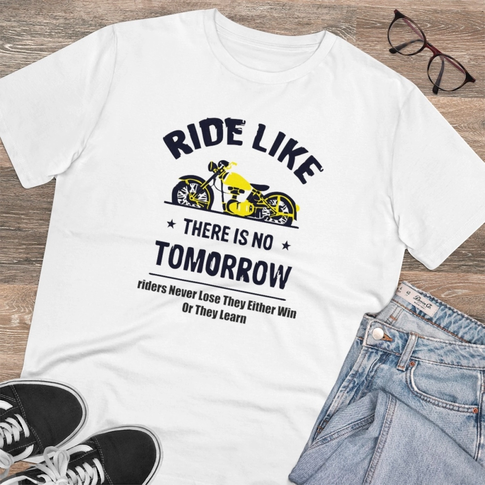 generic men's pc cotton bike ride design printed t shirt (color: white, thread count: 180gsm) generic men's pc cotton bike ride design printed t shirt (color: white, thread count: 180gsm)