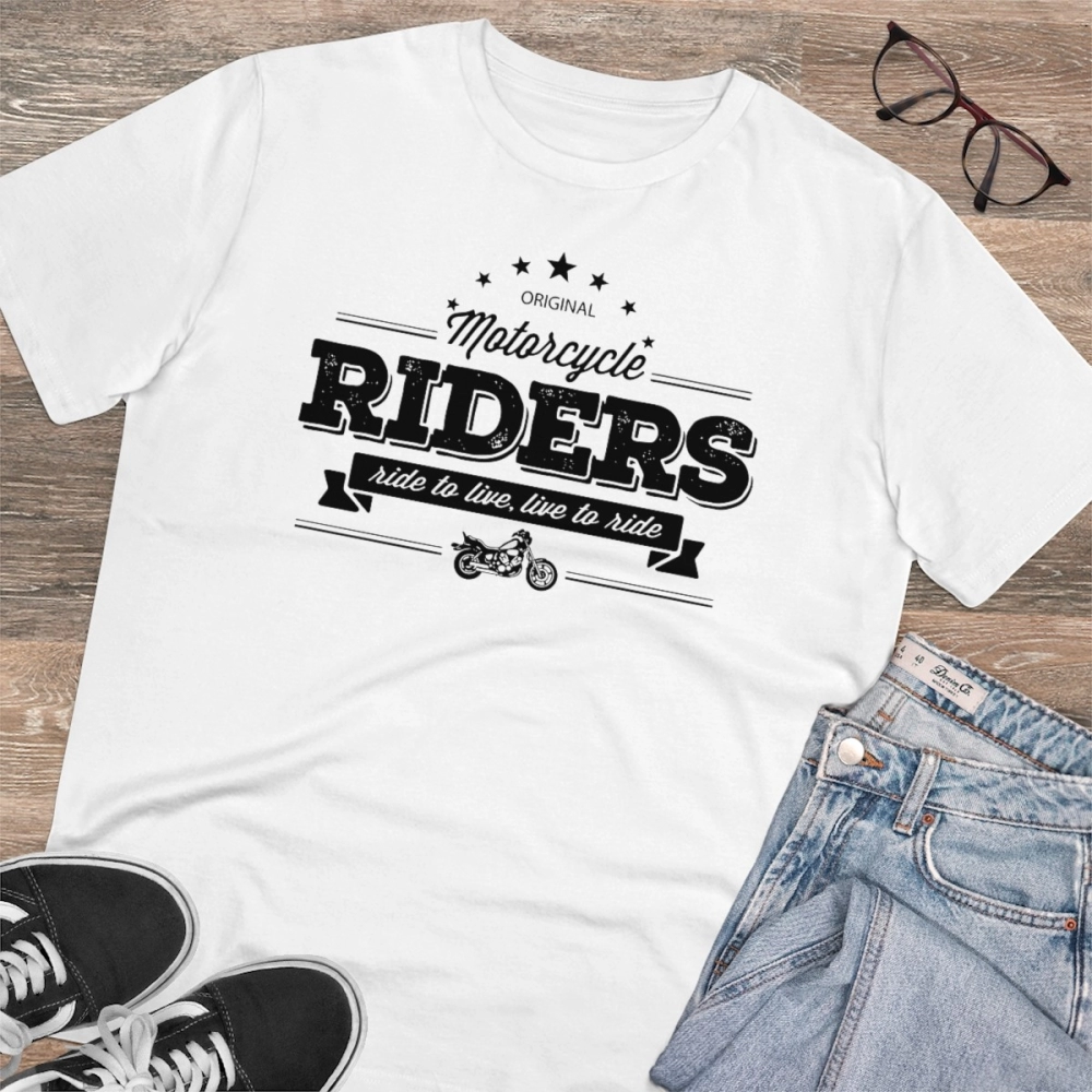 generic men's pc cotton bike ride design printed t shirt (color: white, thread count: 180gsm) generic men's pc cotton bike ride design printed t shirt (color: white, thread count: 180gsm)