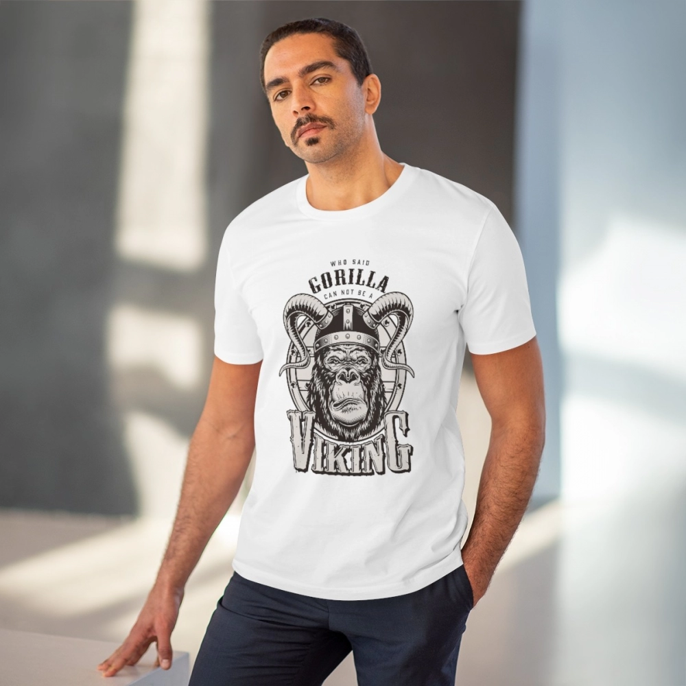 generic men's pc cotton gorila desing printed t shirt (color: white, thread count: 180gsm) generic men's pc cotton gorila desing printed t shirt (color: white, thread count: 180gsm)