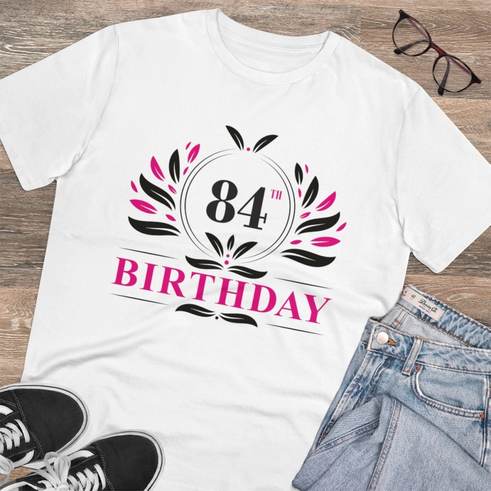 generic men's pc cotton 84th birthday printed t shirt (color: white, thread count: 180gsm) generic men's pc cotton 84th birthday printed t shirt (color: white, thread count: 180gsm)