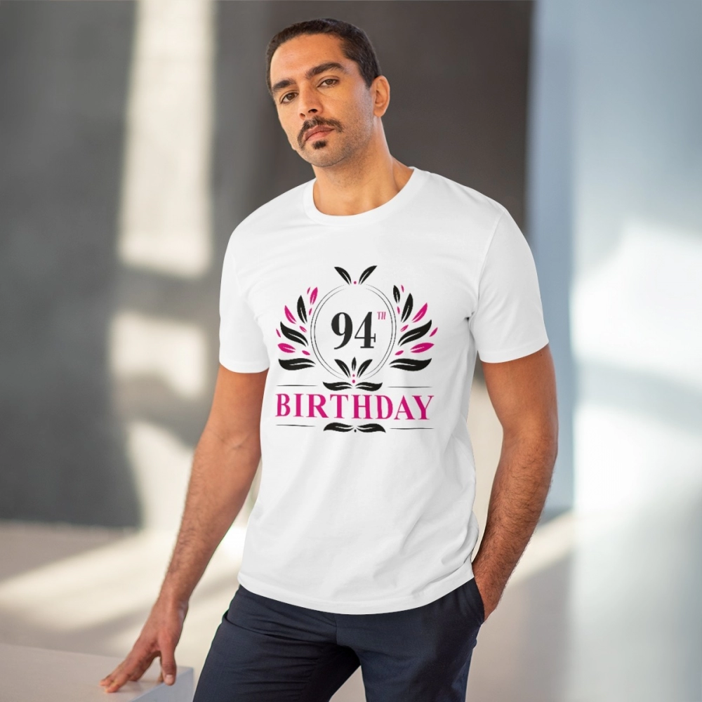 generic men's pc cotton 94th birthday printed t shirt (color: white, thread count: 180gsm) generic men's pc cotton 94th birthday printed t shirt (color: white, thread count: 180gsm)