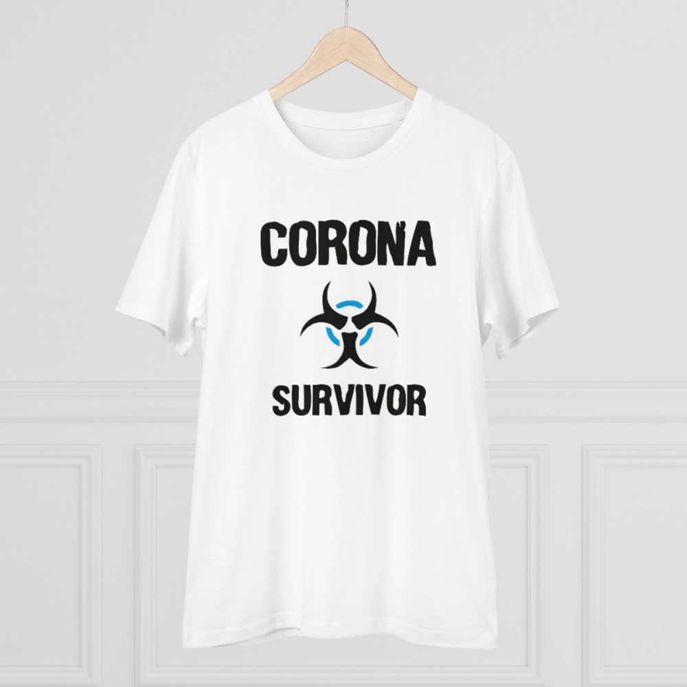 generic men's pc cotton corona survivor printed t shirt (color: white, thread count: 180gsm) generic men's pc cotton corona survivor printed t shirt (color: white, thread count: 180gsm)