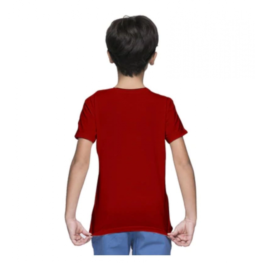 generic boys cotton plain half sleeve tshirt (maroon) generic boys cotton plain half sleeve tshirt (maroon)