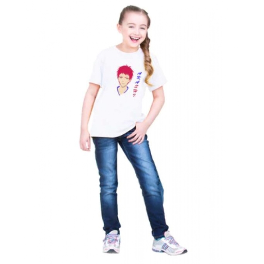 generic girls cotton akashi half sleeve tshirt (white) generic girls cotton akashi half sleeve tshirt (white)