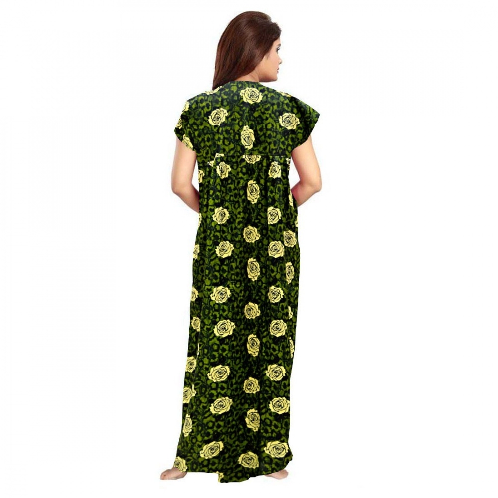 generic women's cotton printed maxi nighty (green) generic women's cotton printed maxi nighty (green)