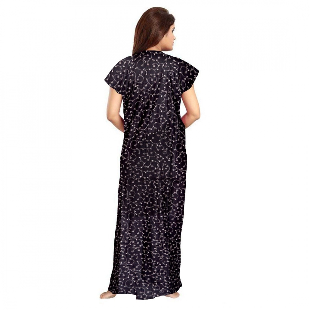 generic women's cotton printed maxi nighty (grey) generic women's cotton printed maxi nighty (grey)