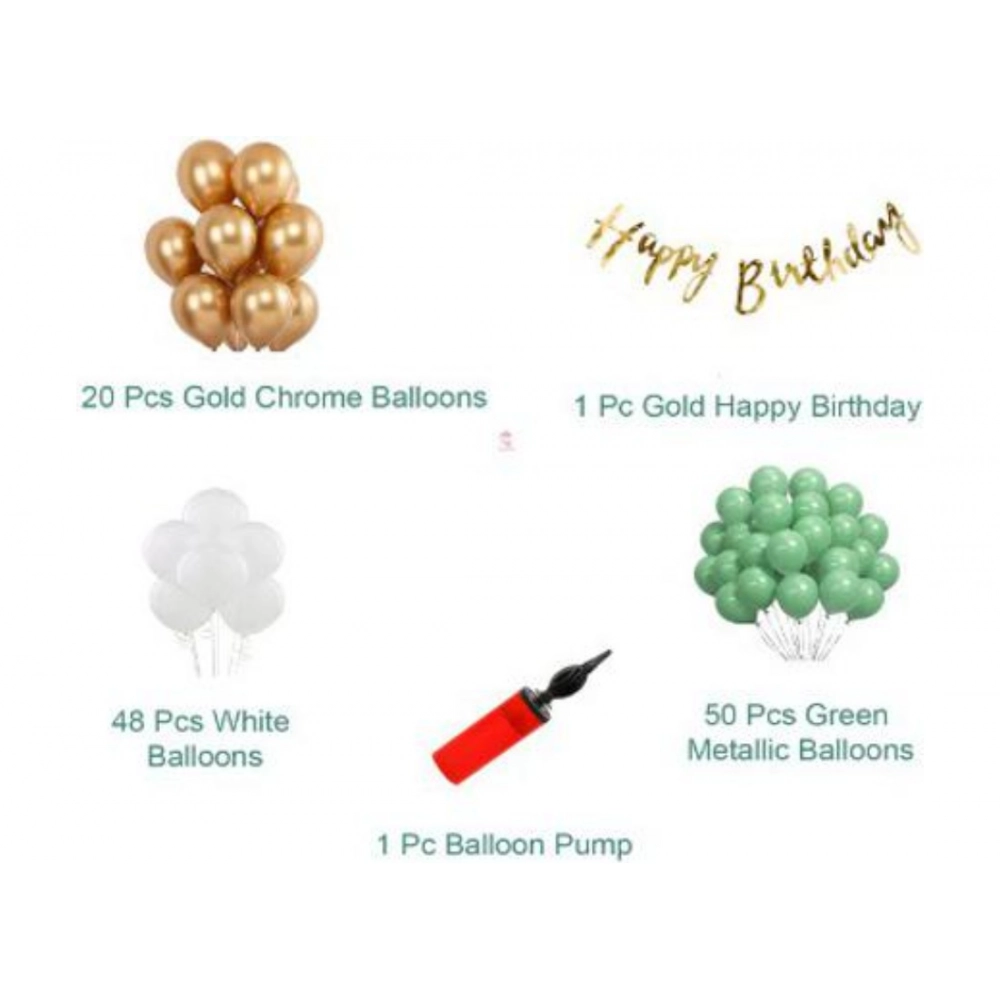 generic birthday decoration combo of gold birthday banner, metallic balloons, balloonpump (multicolor) generic birthday decoration combo of gold birthday banner, metallic balloons, balloonpump (multicolor)