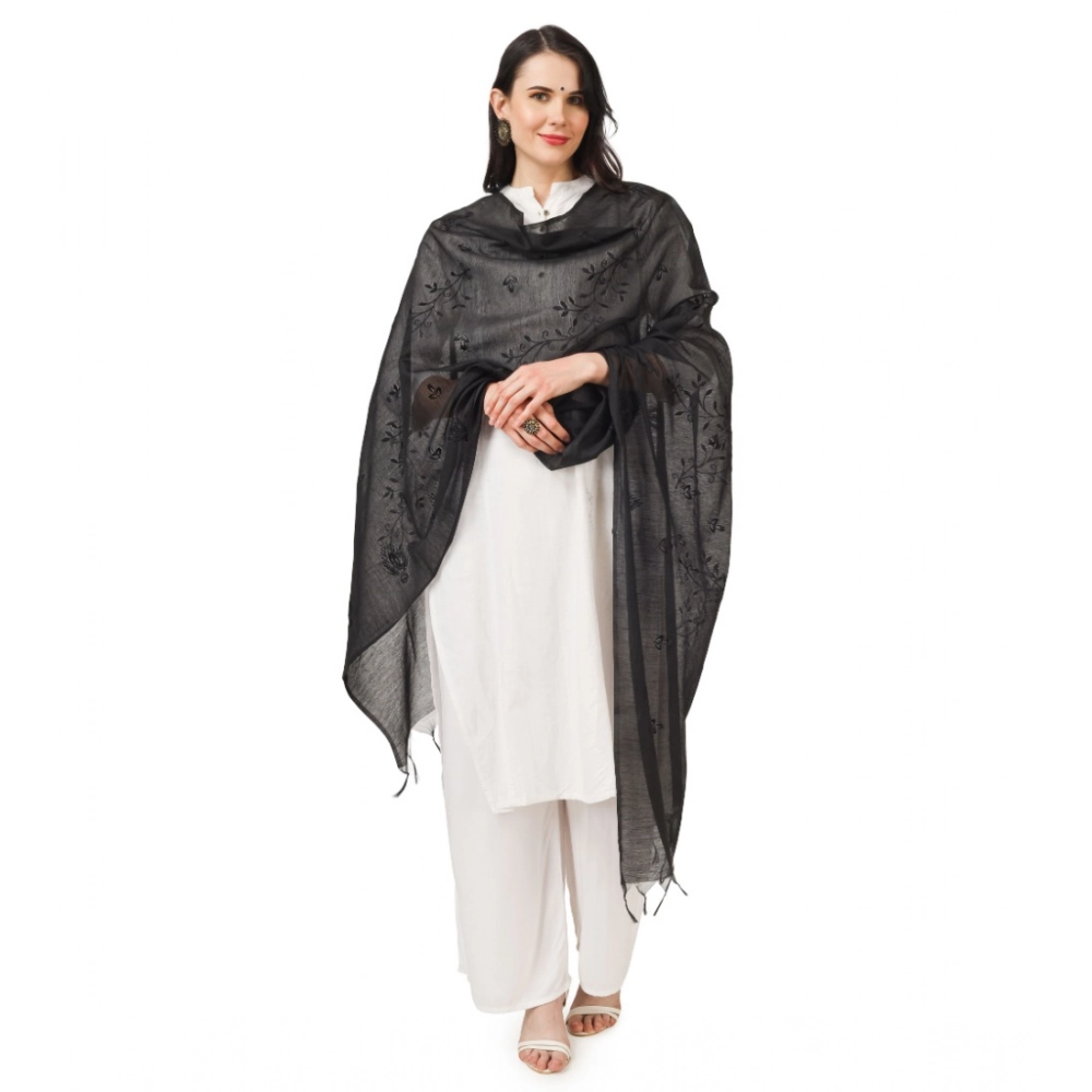 generic women's cotton embroidered dupatta (black, length: 2.25 to 2.50 mtr) generic women's cotton embroidered dupatta (black, length: 2.25 to 2.50 mtr)