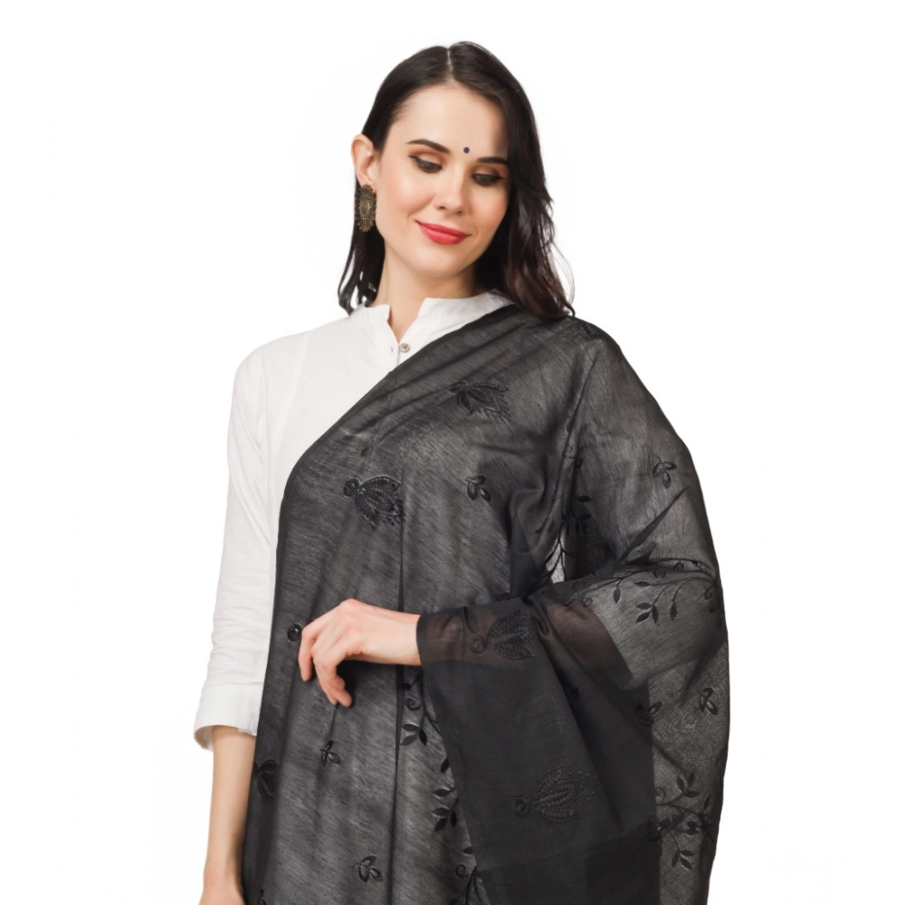 generic women's cotton embroidered dupatta (black, length: 2.25 to 2.50 mtr) generic women's cotton embroidered dupatta (black, length: 2.25 to 2.50 mtr)