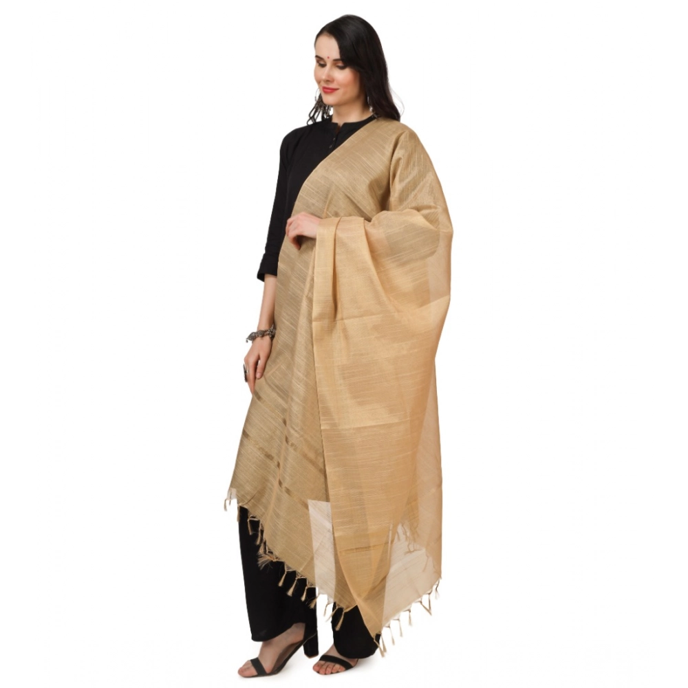 generic women's chanderi solid dupatta (gold, length: 2.25 to 2.50 mtr) generic women's chanderi solid dupatta (gold, length: 2.25 to 2.50 mtr)