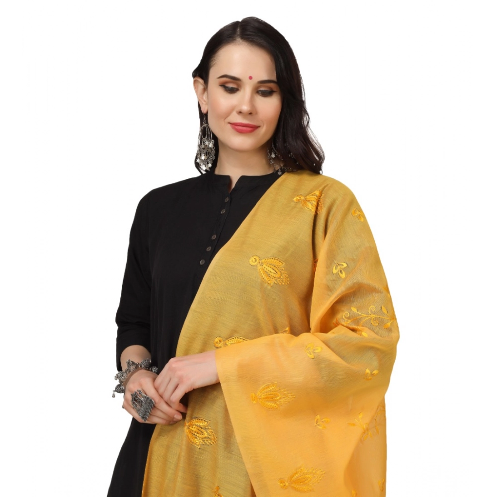 generic women's cotton embroidered dupatta (yellow, length: 2.25 to 2.50 mtr) generic women's cotton embroidered dupatta (yellow, length: 2.25 to 2.50 mtr)