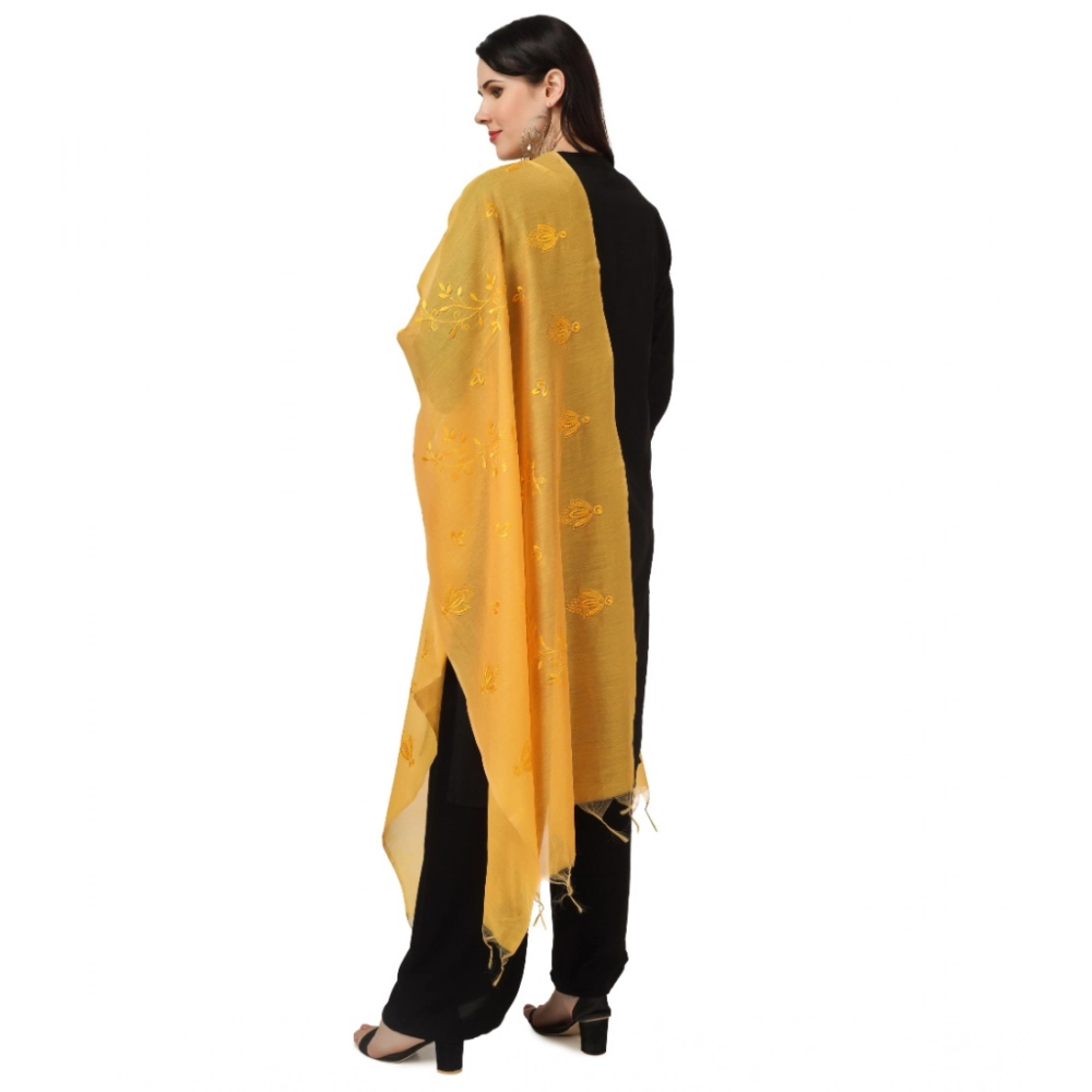 generic women's cotton embroidered dupatta (yellow, length: 2.25 to 2.50 mtr) generic women's cotton embroidered dupatta (yellow, length: 2.25 to 2.50 mtr)