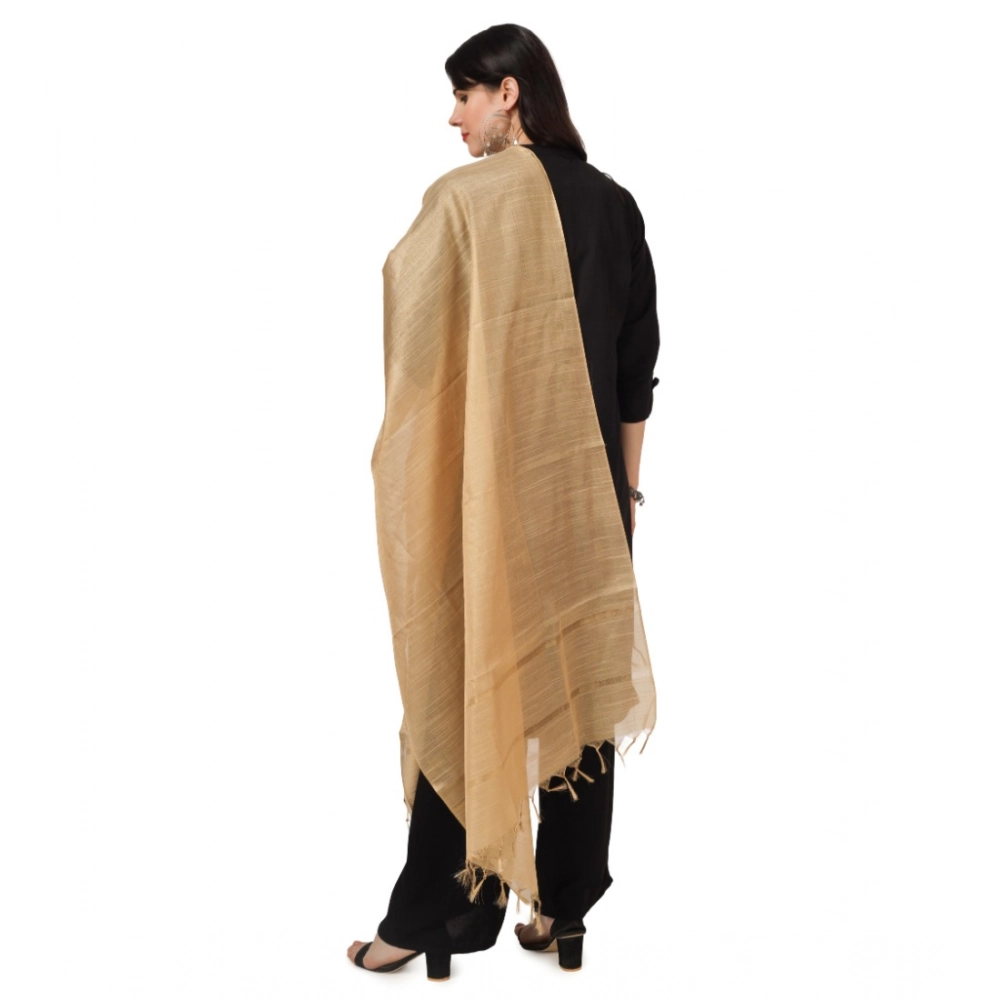 generic women's chanderi solid dupatta (gold, length: 2.25 to 2.50 mtr) generic women's chanderi solid dupatta (gold, length: 2.25 to 2.50 mtr)