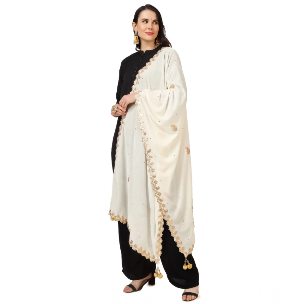generic women's velvet gotta patti dupatta (off white, length: 2.25 to 2.50 mtr) generic women's velvet gotta patti dupatta (off white, length: 2.25 to 2.50 mtr)