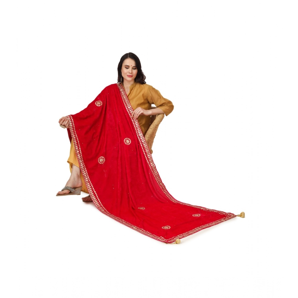 generic women's velvet gotta patti dupatta (pink, length: 2.25 to 2.50 mtr) generic women's velvet gotta patti dupatta (pink, length: 2.25 to 2.50 mtr)