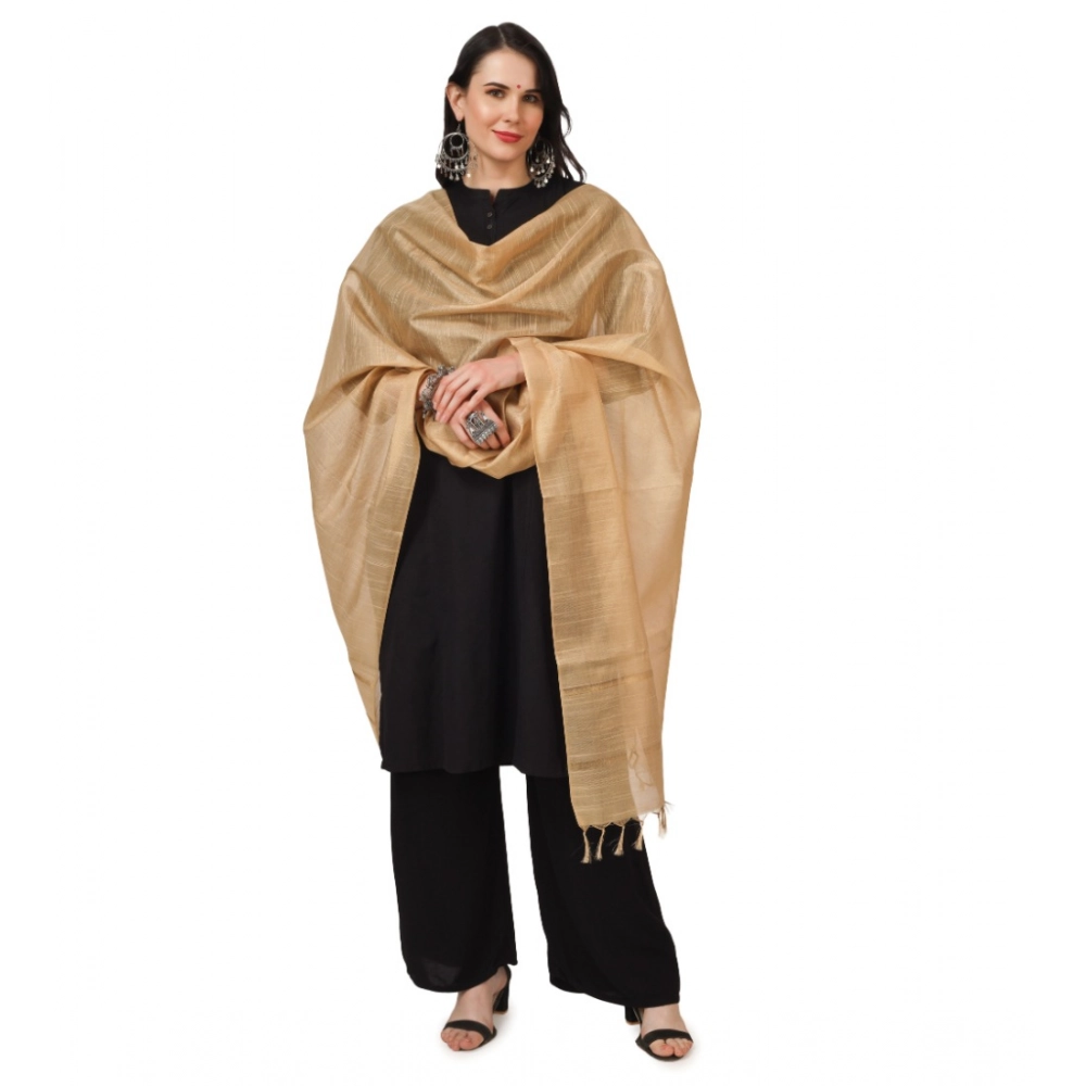 generic women's chanderi solid dupatta (gold, length: 2.25 to 2.50 mtr) generic women's chanderi solid dupatta (gold, length: 2.25 to 2.50 mtr)