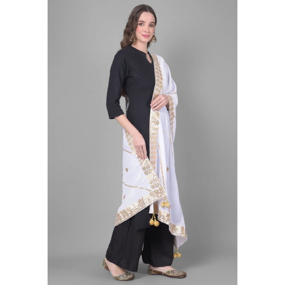 generic women's velvet gotta patti dupatta (off white, length: 2.25 to 2.50 mtr) generic women's velvet gotta patti dupatta (off white, length: 2.25 to 2.50 mtr)