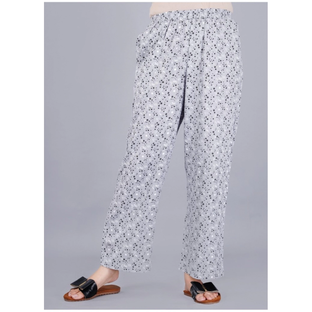 generic women's casual half sleeve printed viscose rayon shirt with pyjama pant night suit set (grey) generic women's casual half sleeve printed viscose rayon shirt with pyjama pant night suit set (grey)