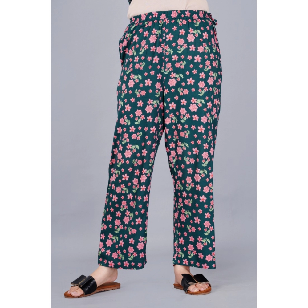 generic women's casual half sleeve printed viscose rayon shirt with pyjama pant night suit set (teal) generic women's casual half sleeve printed viscose rayon shirt with pyjama pant night suit set (teal)