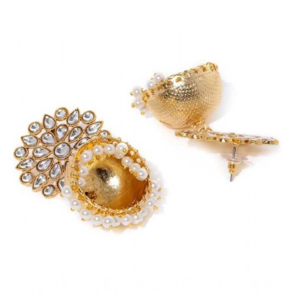 generic women's rose gold plated alloy earrings (white) generic women's rose gold plated alloy earrings (white)
