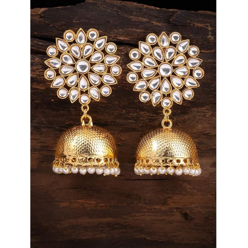 generic women's rose gold plated alloy earrings (white) generic women's rose gold plated alloy earrings (white)