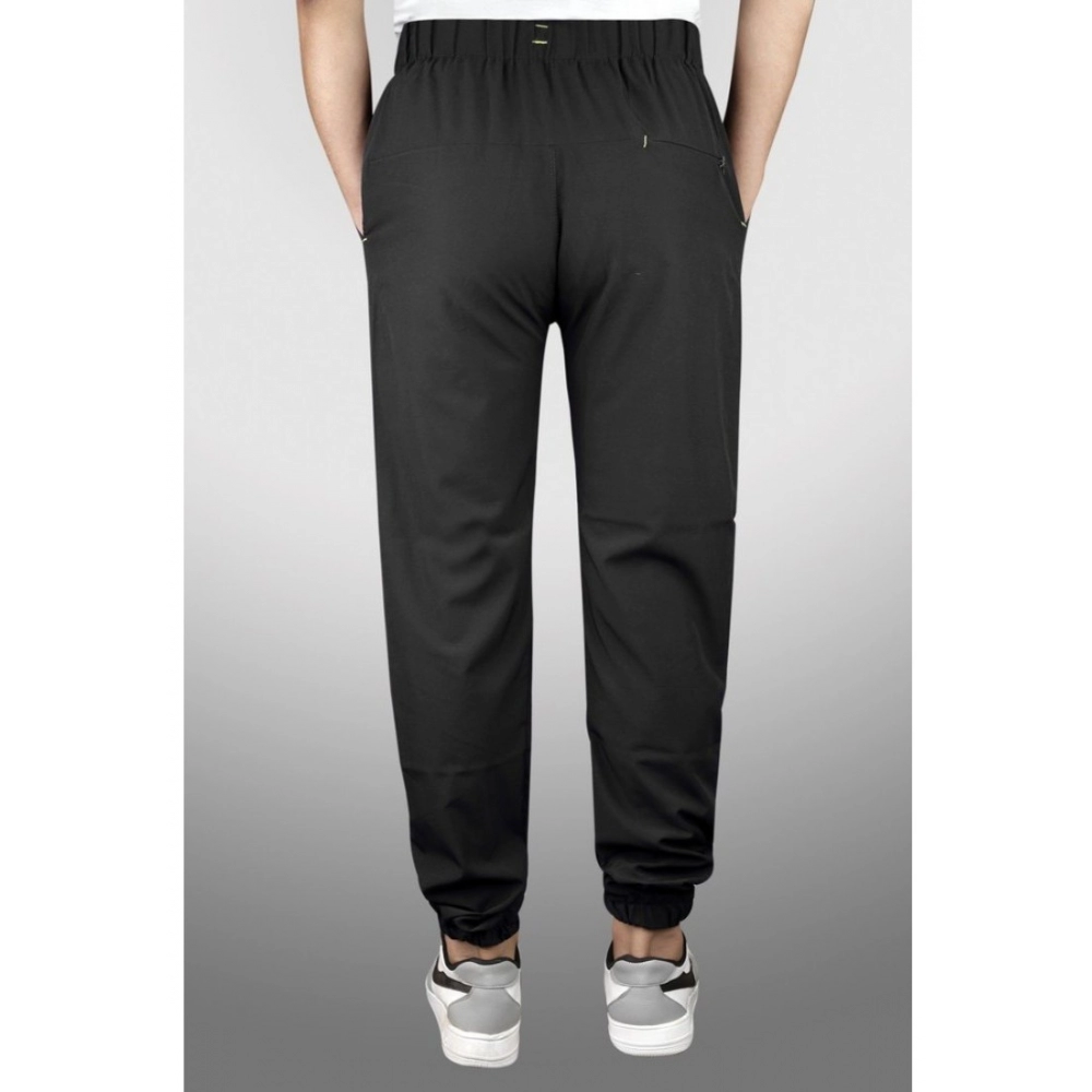 generic men's polyster solid track pant lower (black) generic men's polyster solid track pant lower (black)