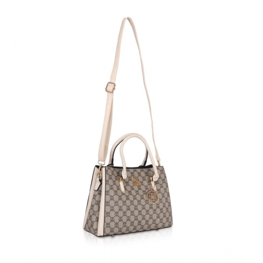 generic women's faux leather printed handbag (beige) generic women's faux leather printed handbag (beige)
