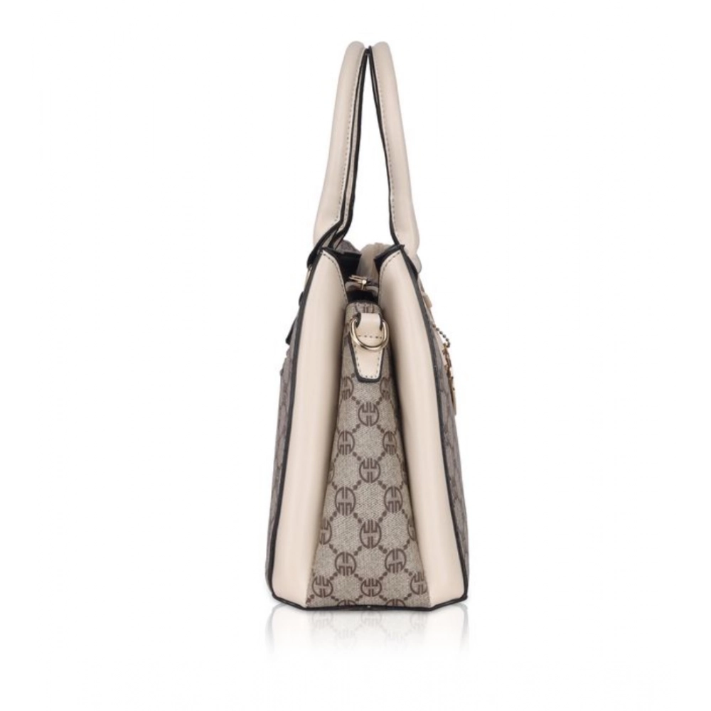 generic women's faux leather printed handbag (beige) generic women's faux leather printed handbag (beige)