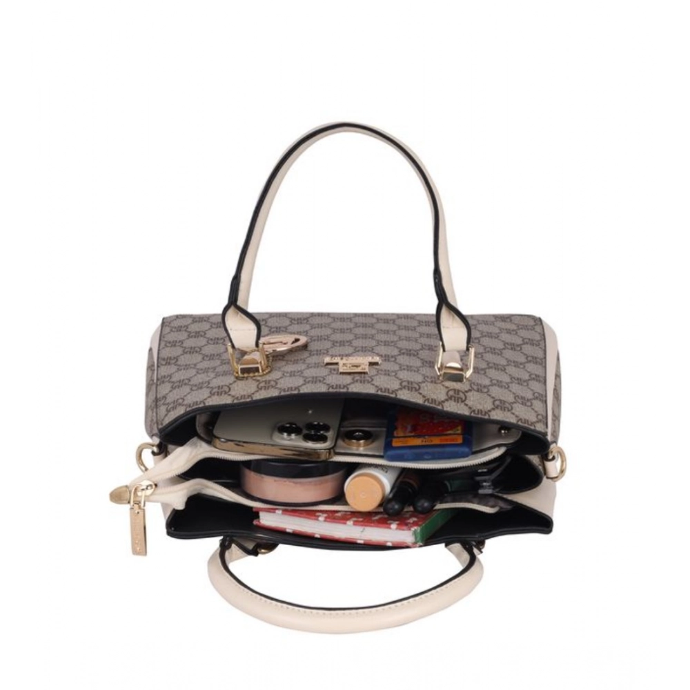 generic women's faux leather printed handbag (beige) generic women's faux leather printed handbag (beige)
