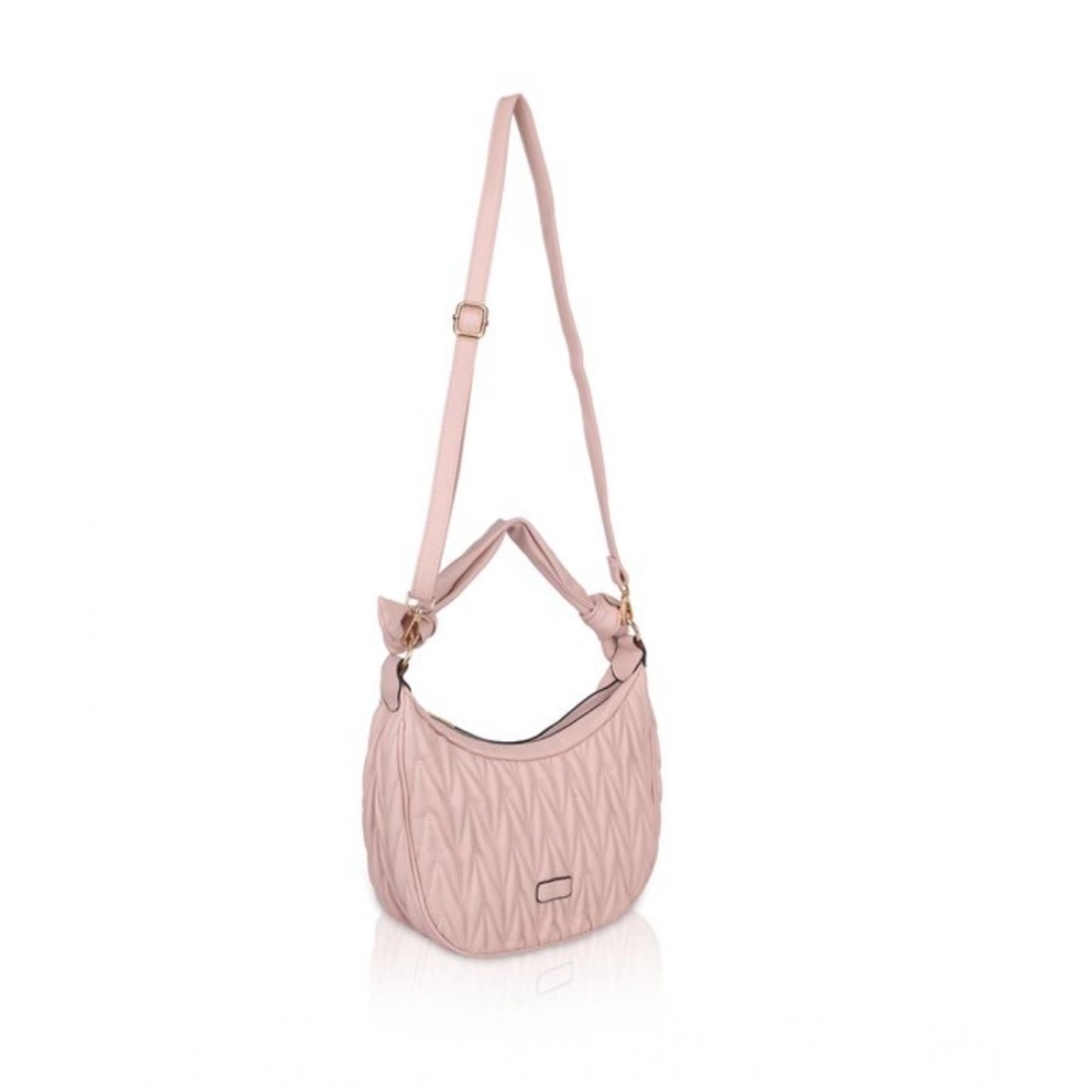generic women's faux leather textured handbag (pink) generic women's faux leather textured handbag (pink)