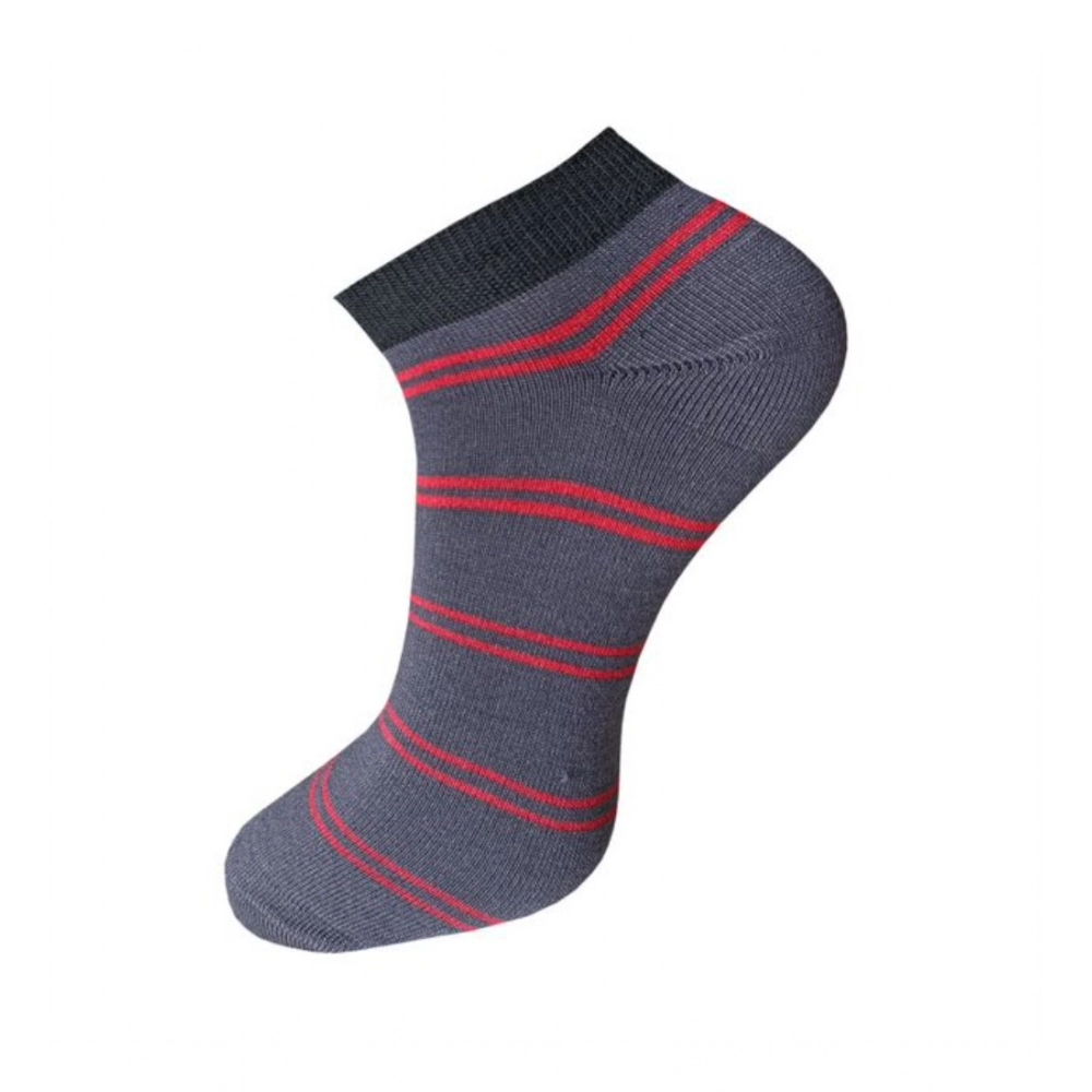generic 3 pair set unisex casual cotton striped ankle length socks (multicolor) generic 3 pair set unisex casual cotton striped ankle length socks (multicolor)