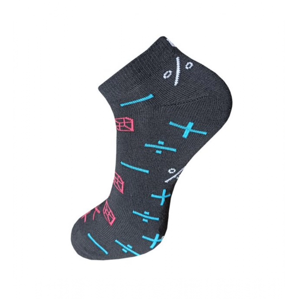 generic 3 pair set unisex casual cotton printed ankle length socks (multicolor) generic 3 pair set unisex casual cotton printed ankle length socks (multicolor)