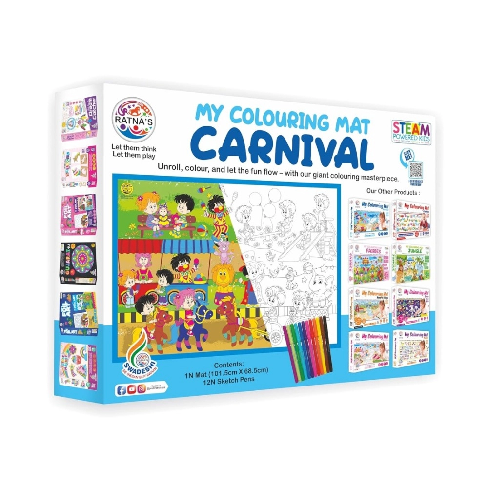 carnival printed colouring mat | canvas | educational toys | 3+ years carnival printed colouring mat | canvas | educational toys | 3+ years