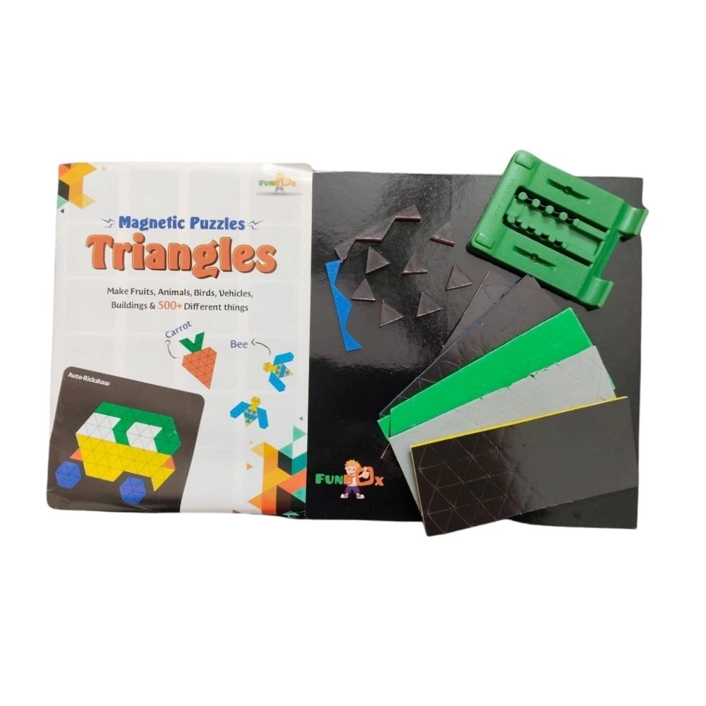magnetic puzzle triangle | cardboard | educational toys| 3+ years magnetic puzzle triangle | cardboard | educational toys| 3+ years