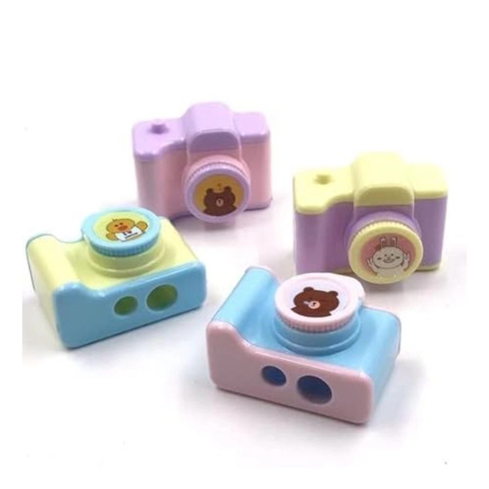 pack of 3 camera model sharpener | plastic | stationery | 3+ years pack of 3 camera model sharpener | plastic | stationery | 3+ years