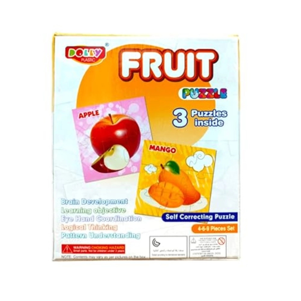 3 pcs set fruit puzzle | cardboard | educational toys | 3+ years 3 pcs set fruit puzzle | cardboard | educational toys | 3+ years