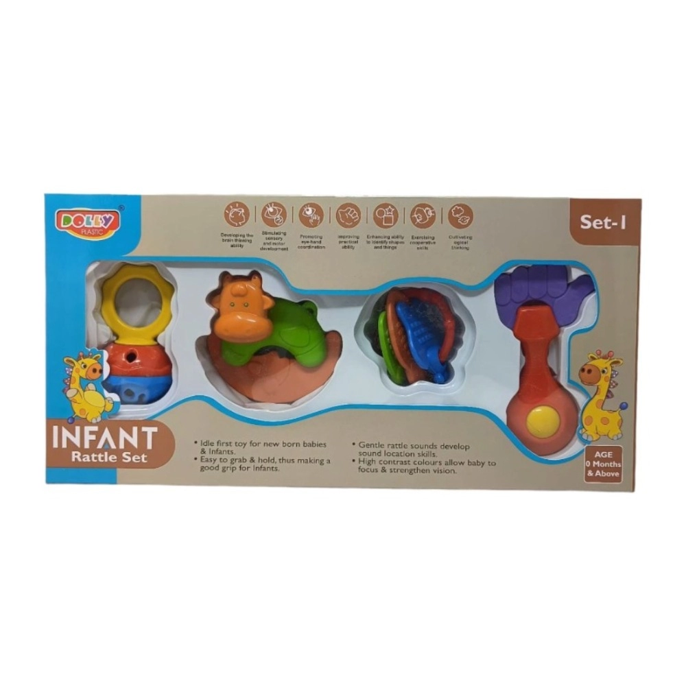 infant rattle set (4 pcs) | plastic | toys | 3+ months infant rattle set (4 pcs) | plastic | toys | 3+ months