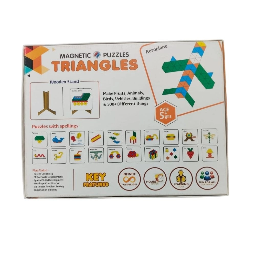 magnetic puzzle triangle | cardboard | educational toys| 3+ years magnetic puzzle triangle | cardboard | educational toys| 3+ years