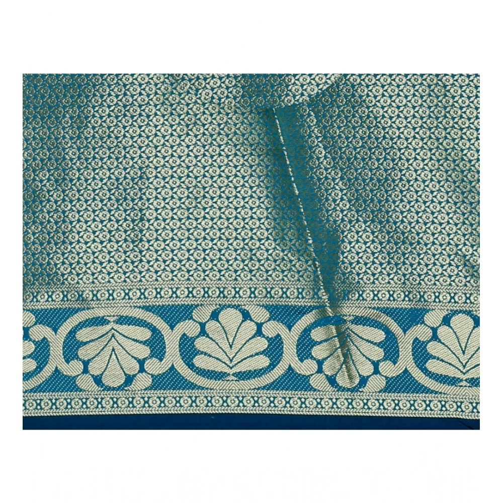 generic women's jacquard woven saree with unstitched blouse 5.5mtr (dark blue) generic women's jacquard woven saree with unstitched blouse 5.5mtr (dark blue)