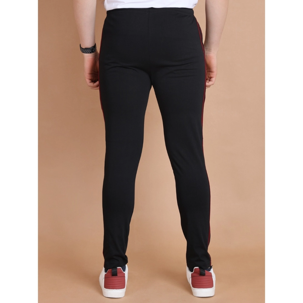 generic men's casual cotton striped full length track pant (black) generic men's casual cotton striped full length track pant (black)