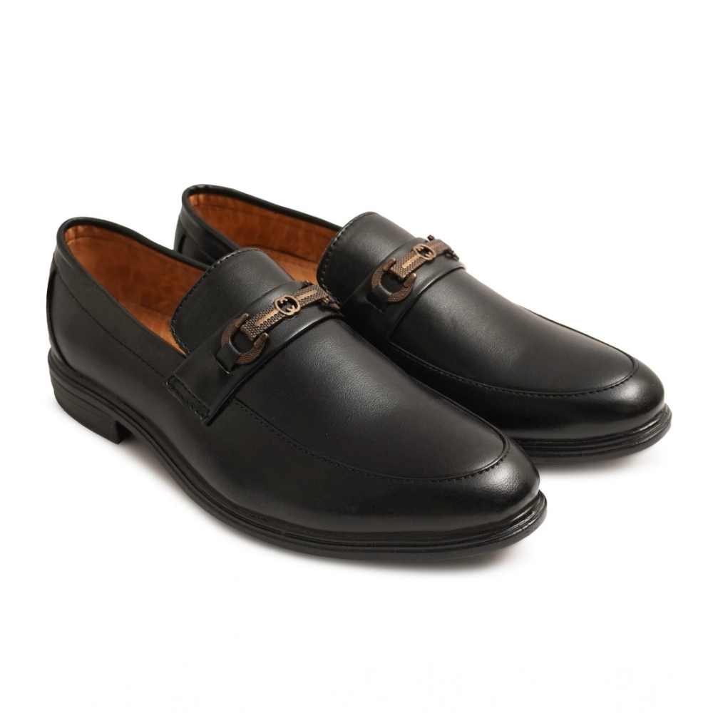 generic men's casual faux leather solid slip on formal shoes (black) generic men's casual faux leather solid slip on formal shoes (black)