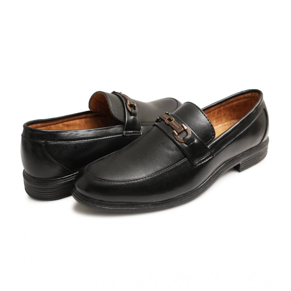 generic men's casual faux leather solid slip on formal shoes (black) generic men's casual faux leather solid slip on formal shoes (black)