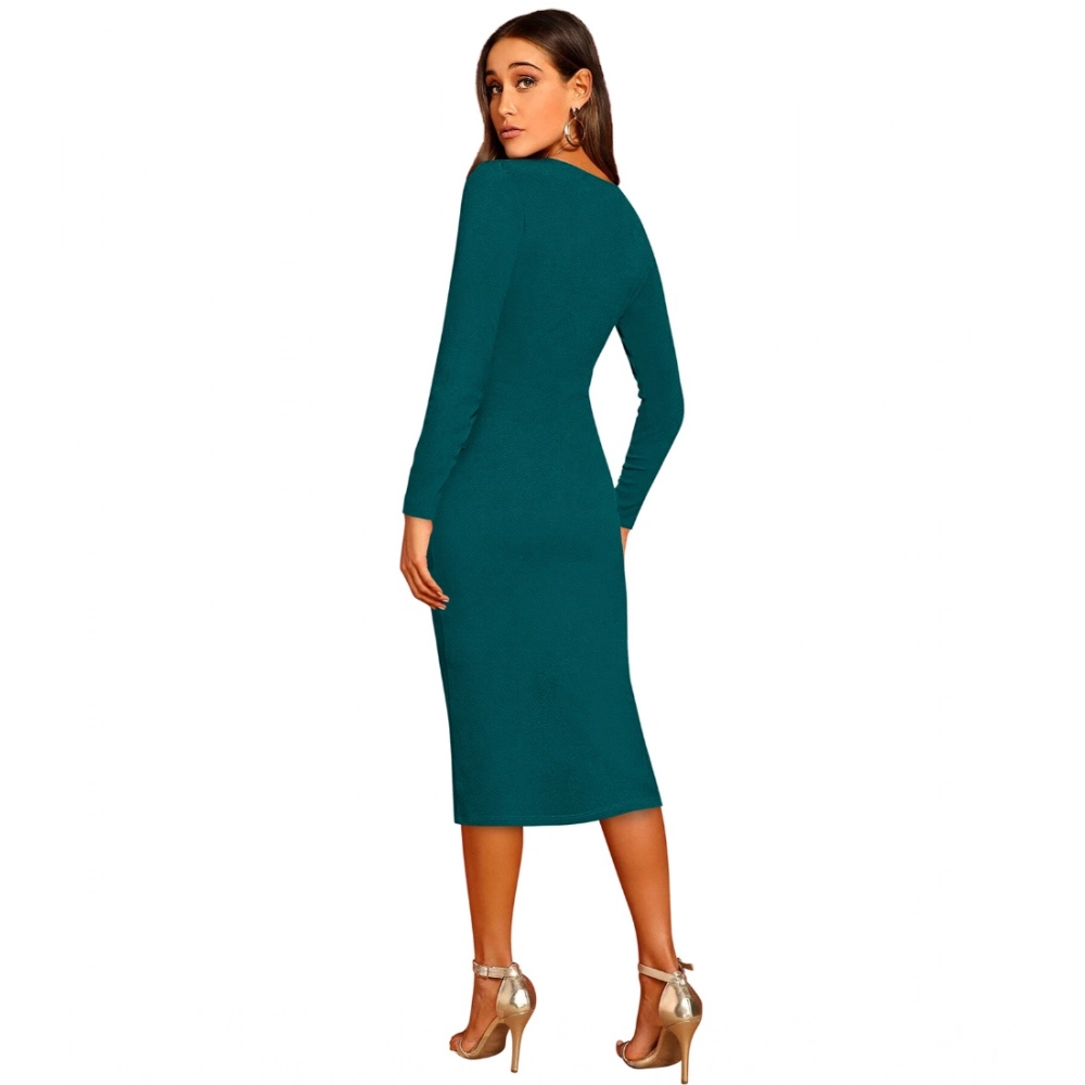 generic women's knitting stretchable round neck full sleeve dress (morpich ) generic women's knitting stretchable round neck full sleeve dress (morpich )