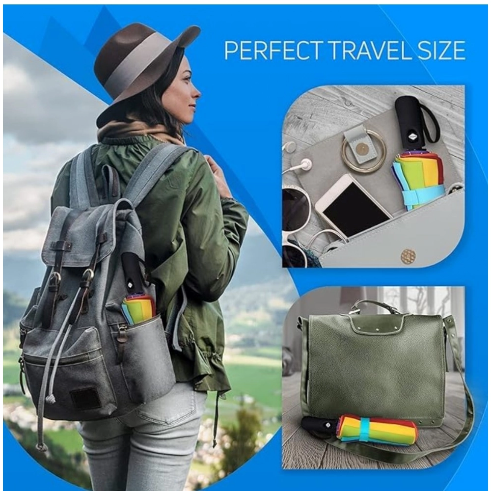 generic metal portable auto travel umbrella (rainbow) generic metal portable auto travel umbrella (rainbow)